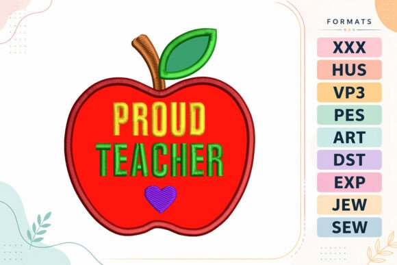 Apple Back to School Applique: A Bold Design for Educators