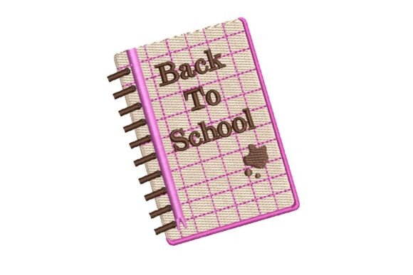 Back to School Spiral Notebook Embroidery
