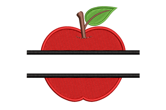 Charming Back to School Split Red Apple