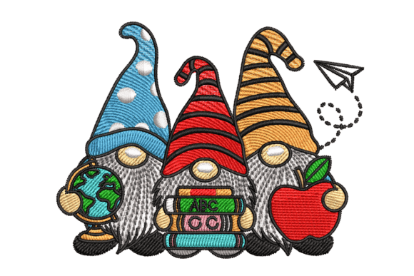 Teacher Gnome Trio: An Embroidery Design Review